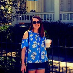 Floral off the shoulder top